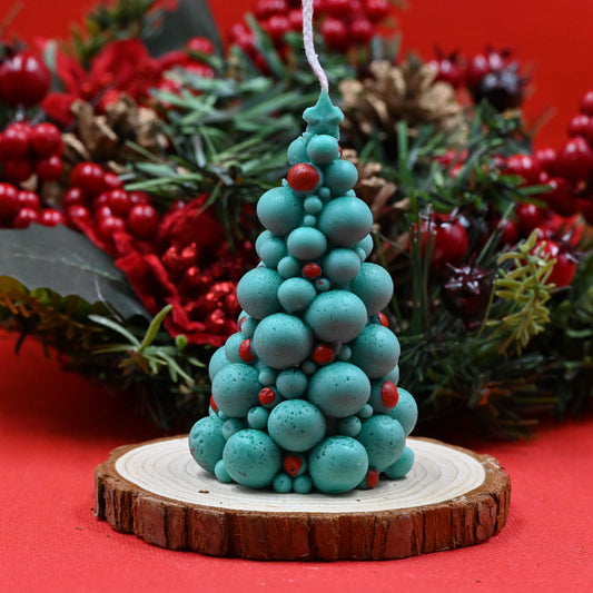 Cherry Christmas Tree Candle