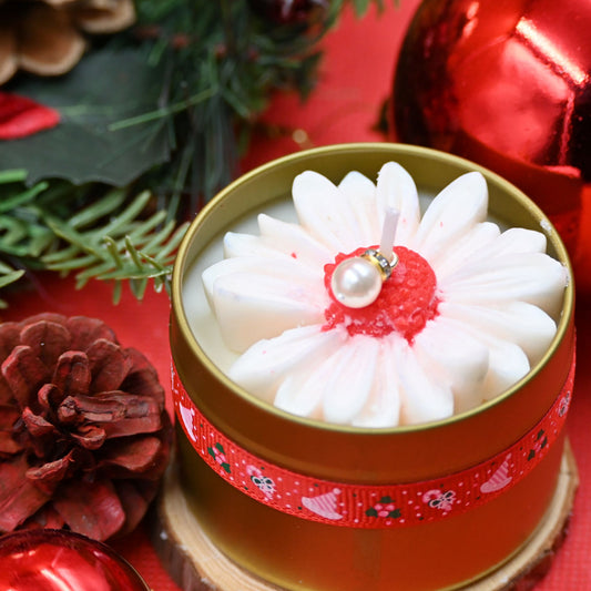 Christmas Flower Candle