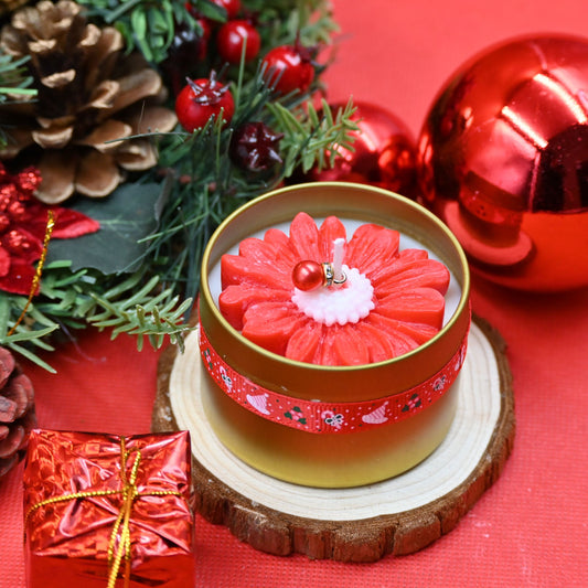 Christmas Flower Candle