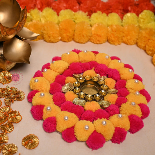 Rangoli Mat With Tea Light Holder - Urban Roots